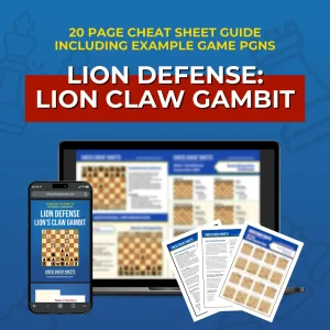 Lion Defense: Lion Claw Gambit Variation - Chess Opening Cheat Sheet | Interactive And Printable Chess Opening Guide