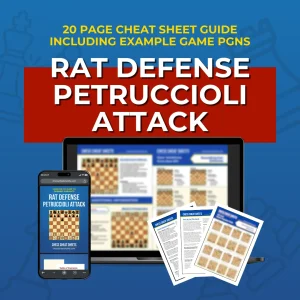 Rat Defense: Petruccioli Attack - Chess Opening Cheat Sheet | Interactive And Printable Chess Opening Guide