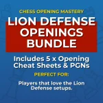 Master Lion Defense Chess Openings: 5 Lion Defense Openings Cheat Sheets Bundle